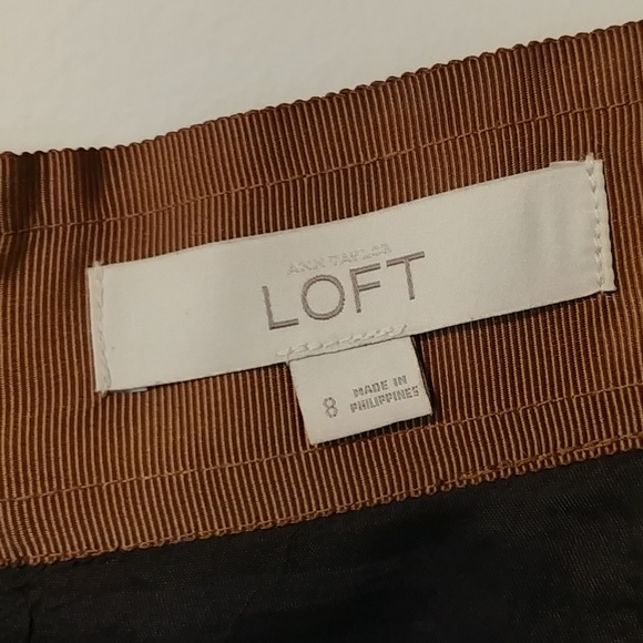 LOFT Brown Wool Pencil Skirt - Picture 6 of 7